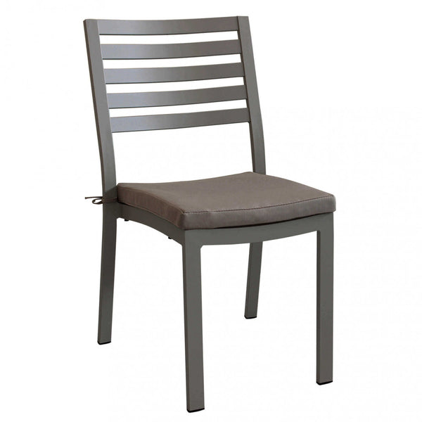 Chaise de jardin Formentera avec coussin 46x62x84 h cm en aluminium taupe prezzo