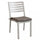 Chaise de jardin Formentera avec coussin 46x62x84 h cm en aluminium gris tourterelle