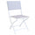 Chaise de jardin pliante Georgia 58x46x85 h cm en textilène blanc