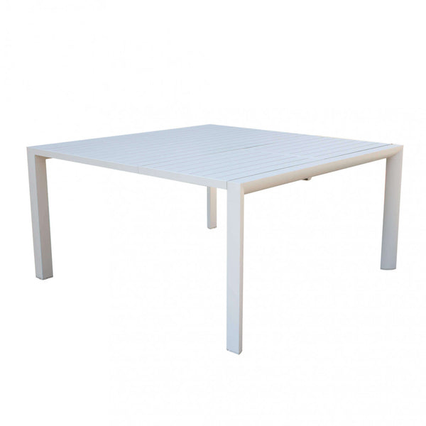 sconto Table Bilbao 150x100/150x74 h cm en Aluminium Gris Tourterelle