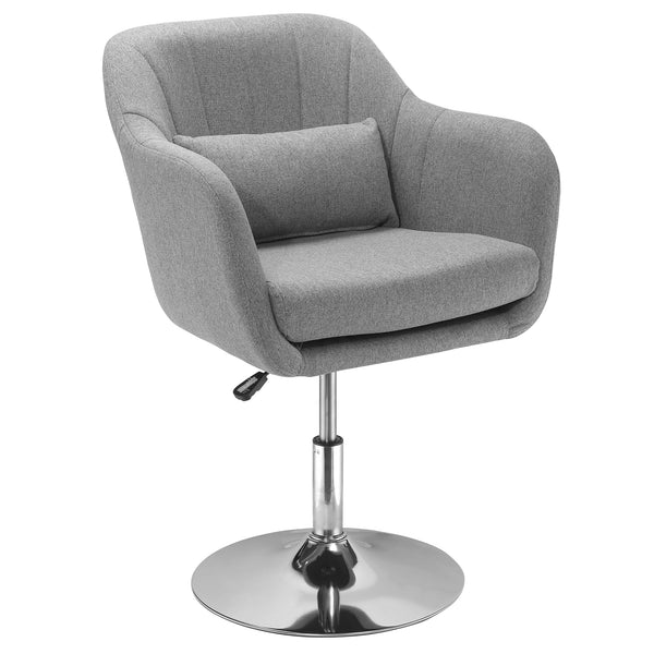 online Chaise pivotante 360° 60x60x79-91 cm avec coussin et support lombaire gris