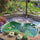 Bassin de jardin vert artificiel 178x125x45 cm 610 litres