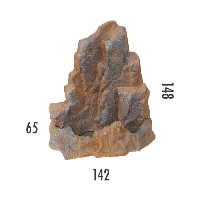 Cascata Artificiale Roccia da Giardino 142x68x83 cm in Vetroresina con Pompa-2
