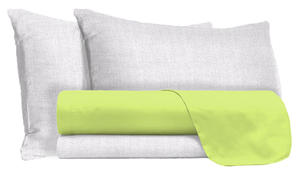 Ensemble de draps et taies d'oreiller en coton vert acide différentes tailles online