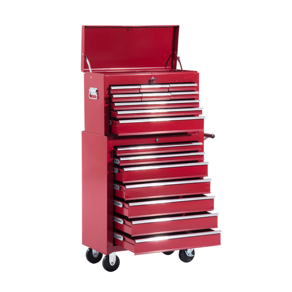 Chariot d'atelier porte-outils avec tiroirs Rouge 61,5x33x113 cm sconto