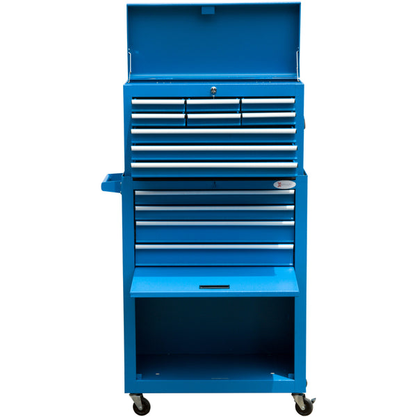 acquista Chariot à outils d'atelier avec boîte amovible Bleu 61,6x33x118 cm