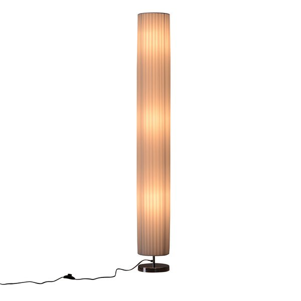 Lampadaire 160 cm avec interrupteur au pied en acier inoxydable blanc acquista