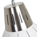 Lampada Moderna a Sospensione in Metallo Cromato Bianco 30x35 cm -4