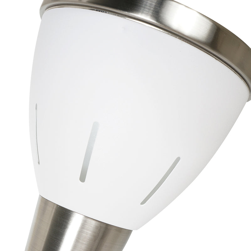 Lampada Moderna di Design a Sospensione 3 Luci in Metallo Bianco Ø13x16x55 cm -6