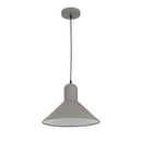 Lampada Design a Sospensione Corpo in Metallo Grigio Esterno Bianco Interno Ø34,5x28 cm -1