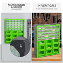 Cassettiera Box per Accessori Minuteria Verde 38x16x47.5 cm -5