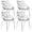Ensemble de 4 chaises de bureau d'attente blanches Tosini Orlando en polypropylène