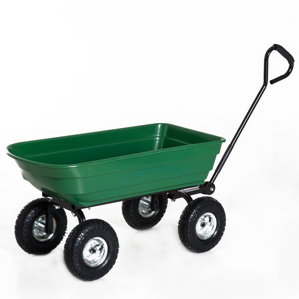 Chariot de jardinage Remorque Vert Noir 108x50x84 cm acquista