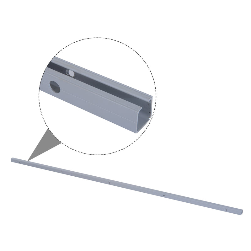 Binario per Porte Scorrevoli con Kit di Accessori Stile Rustico in Legno 200 cm -8