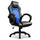 Chaise Gaming Ergonomique 73x122,5x160 cm en Similicuir Noir et Bleu