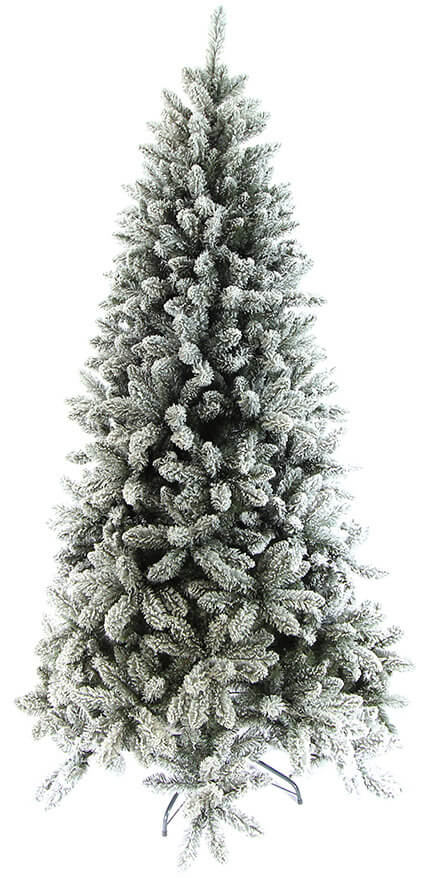 Albero di Natale Artificiale Innevato  Basicsnow Verde Altezza 180 cm-1