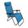 Chaise longue pliante inclinable Zero Gravity 88x65x110 h cm en textilène bleu