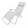 Chaise longue pliante inclinable Zero Gravity 88x65x110 h cm en textilène blanc