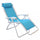 Chaise longue pliante inclinable Zero Gravity 88x65x110 h cm en acier et textilène bleu clair