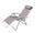 Chaise longue pliante inclinable Zero Gravity 88x65x110 h cm en acier et textilène gris clair