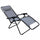 Chaise longue pliante inclinable Zero Gravity 88x65x110 h cm en acier et textilène gris clair