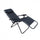 Chaise longue pliante inclinable Zero Gravity 88x65x110 h cm en acier et textilène noir