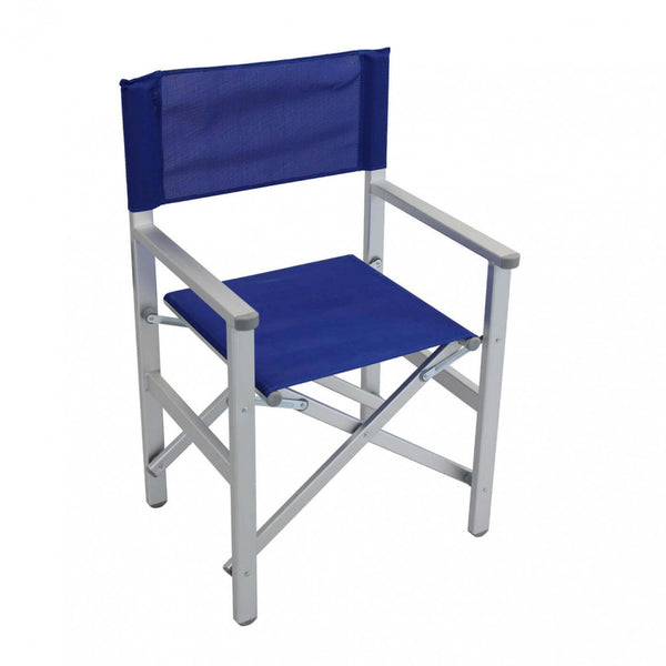 acquista Chaise de directeur de jardin Siena 55x46x45/88 h cm en textilène bleu