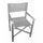 Chaise de directeur de jardin Siena 55x46x45/88 h cm en textilène gris