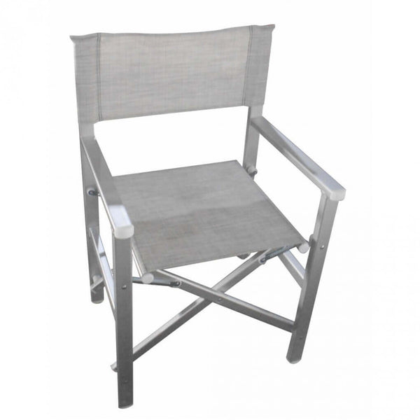 acquista Chaise de directeur de jardin Siena 55x46x45/88 h cm en textilène gris