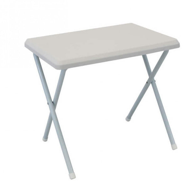 sconto Table basse 51,5x37x47 h cm en Métal et PVC Blanc