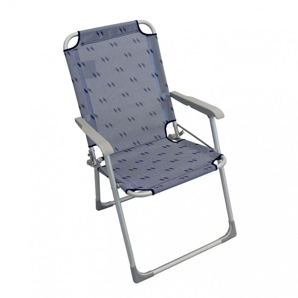 prezzo Chaise de plage pliante 52x55x92 h cm en textilène bleu clair