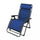 Chaise longue pliante inclinable Zero Gravity 165x79x117 h cm en métal et Oxford bleu