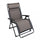 Chaise longue pliante inclinable Zero Gravity 165x79x117 h cm en métal et Oxford gris