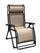 Chaise longue pliante inclinable Zero Gravity 165x79x117 h cm en métal et Oxford marron