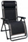 Chaise longue pliante inclinable Zero Gravity 165x79x117 h cm en métal et Oxford noir