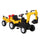 Tracteur à pédales pour enfants 163x42x71 cm avec remorque jaune