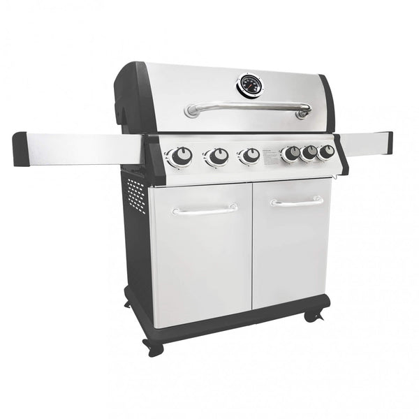 acquista Barbecue à gaz Montana LPG 5 brûleurs + 1 avec brûleur latéral 144x57x114 h cm en acier gris