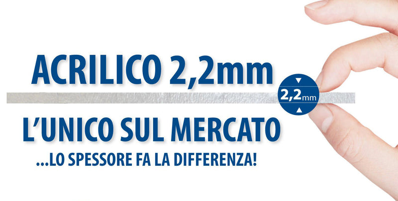 Porta Doccia 1 Anta Scorrevole in Acrilico H185 cm Dorini Bianco Varie Misure-3