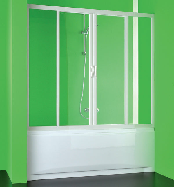 Pare-baignoire linéaire avec 2 portes coulissantes en PVC H150 cm Dorini Blanc Différentes tailles prezzo