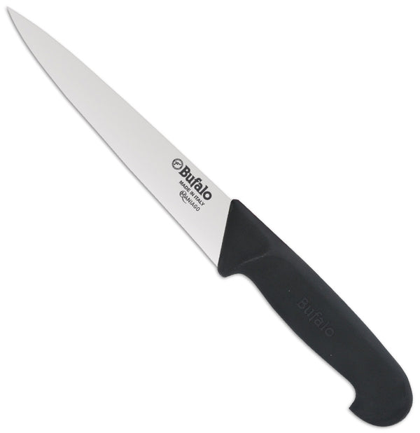 Couteau de Boucher Lame 14 cm Buffalo Scanno Costa Tonda S96/14 Manche Noir sconto