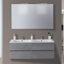 Mobile da Bagno Sospeso 120cm Mazzoni Maiorca Light Doppia Vasca Grigio Cemento-1
