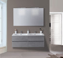 Mobile da Bagno Sospeso 120cm Mazzoni Maiorca Light Doppia Vasca Grigio Cemento-2