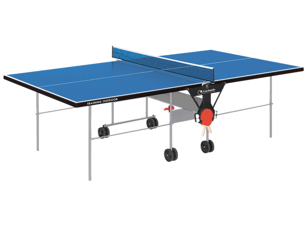 Table Pin Pong avec Plateau Bleu et Roulettes pour Outdoor Garlando Training Outdoor acquista