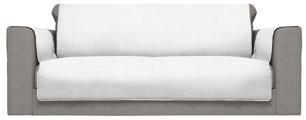 prezzo Housse de canapé avec housses d'accoudoirs en polyester blanc différentes tailles