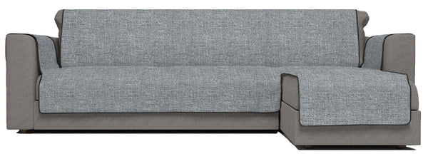 Housse de canapé avec péninsule droite en polyester et coton gris foncé Différentes tailles prezzo