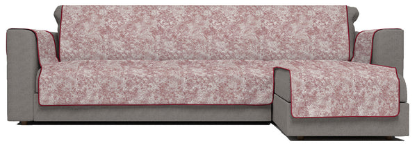 online Housse de canapé avec péninsule droite en polyester et coton bordeaux Différentes tailles