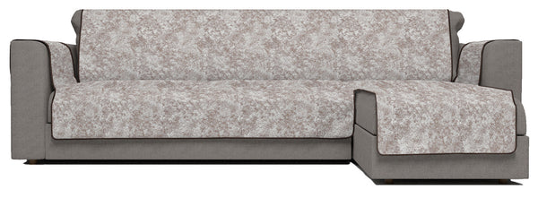 online Housse de canapé avec péninsule droite en polyester et coton marron différentes tailles