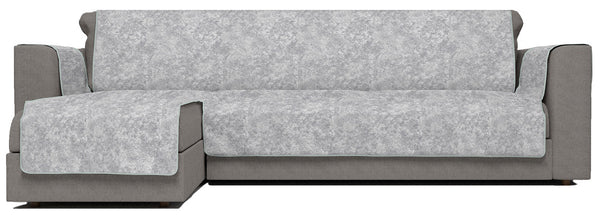 Housse de canapé avec péninsule gauche en polyester et coton gris clair différentes tailles sconto