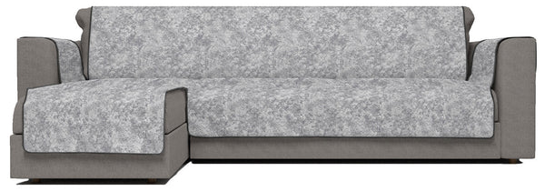 Housse de canapé avec péninsule gauche en polyester et coton gris foncé Différentes tailles acquista