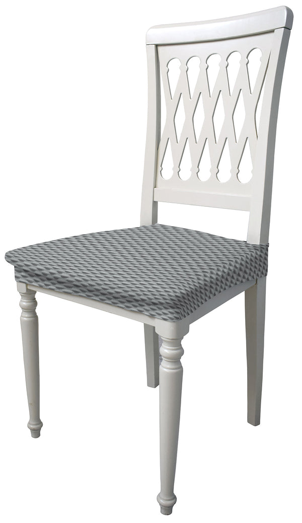 prezzo Lot de 2 housses de chaise extensibles en polyester tendance gris clair